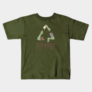 Zombies 100% Recycled Humans Kids T-Shirt